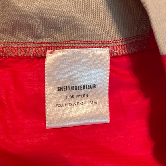 Cloudveil L Red / Gray Windbreaker Jacket Full Zip Nylon Lightweight Lg - Picture 2 of 4